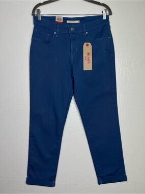 Levi’s Women’s Mid Rise Skinny Cropped Jeans Blue Size 29 NWT Stretch